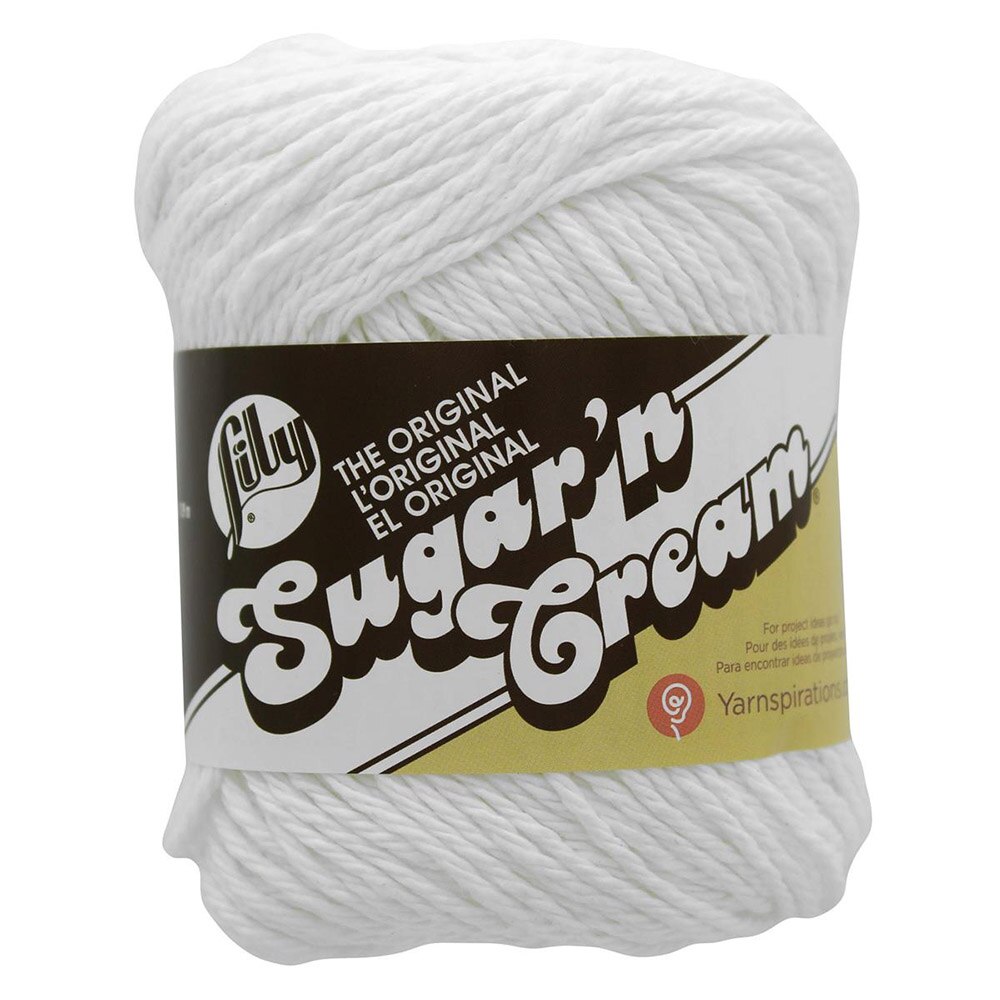 Twine/Thread/Cord, Cotton, Art & School, Spinrite, Sugar'n Cream, 100% Cotton, 4 ply, Yarn, 581216, White